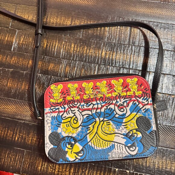 Coach Disney Mickey Mouse X KeithHaring Mini Camera Bag - Picture 1 of 11